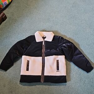 Peace Love World Black Showstopper Coat. New, Never Worn.